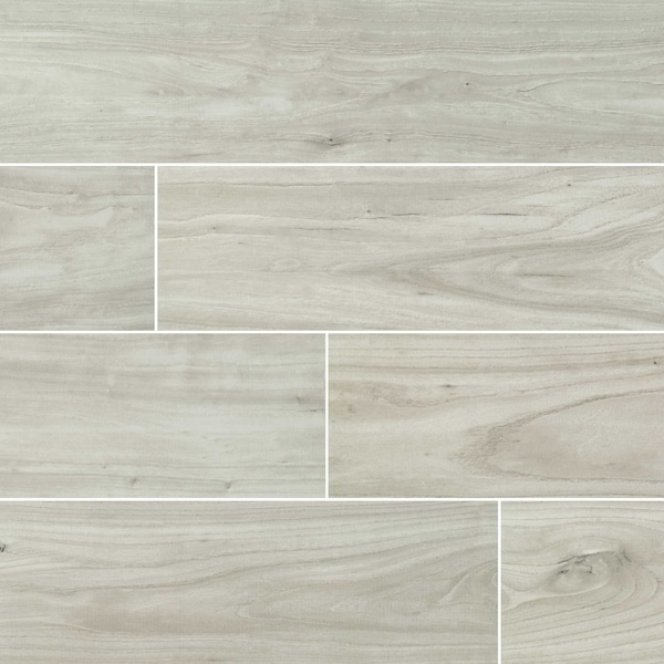 Catalina Ice 8 In. X 48 In. Polished Porcelain Floor And Wall Tile, 5PK
